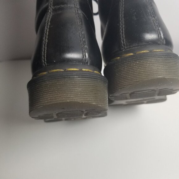 Dr. Martens 1460 Smooth Leather Grunge Goth Combat Black  Boots Sz W 10  M 9 - Picture 4 of 13